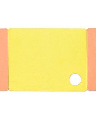 Заготовка для бізіборда жовті дверцята 10 см (14х8) + петлі + саморези, дерев'яні двері на бізікуб4 фото