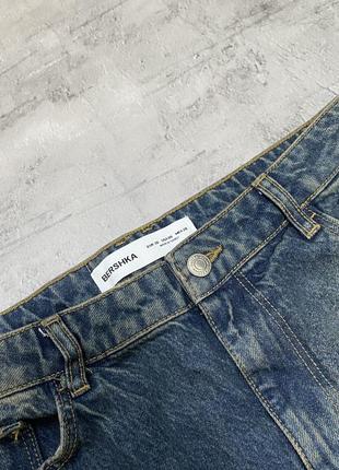 Baggy jeans with patches and star details джинси bershka брудні y2k9 фото