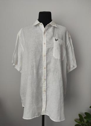 Натуральная льняная 100 % лен рубашка от lyle&scott1 фото