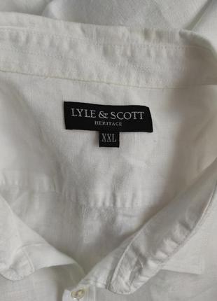 Натуральная льняная 100 % лен рубашка от lyle&scott5 фото