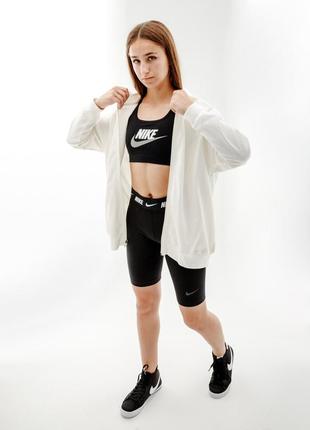 Женская толстовка nike w nsw jrsy os fz hoodie  бежевый xs (7ddm6415-133 xs)5 фото