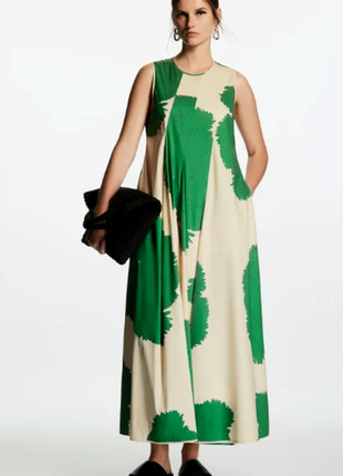Брендовое длинное платье из хлопка бренда cos1 фото