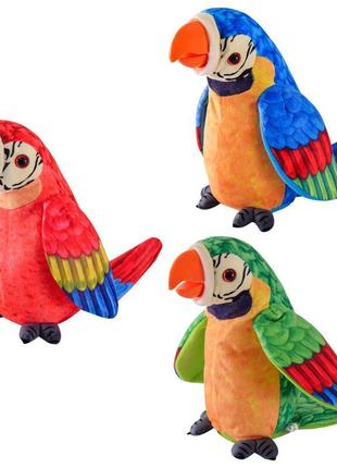 М'яка інтерактивна іграшка k4107 папуга, повтор голосу, клюван...