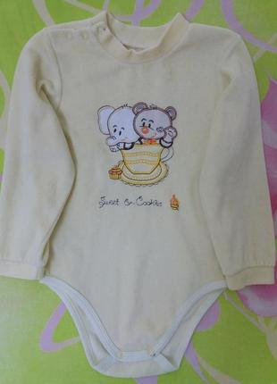 Теплий велюровий боді 92р