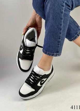Кросівки молодіжні, чорно-білі5 фото