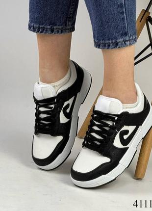Кросівки молодіжні, чорно-білі3 фото
