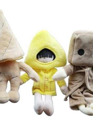 Набор мягких игрушек из игры маленькие кошмары 30 см little nightmares шестая, моно, номы