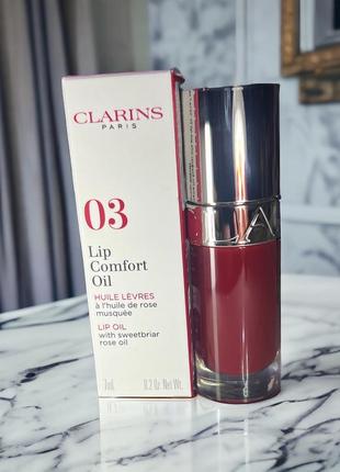 Clarins lip comfort oil олійка для губ зі зволожуючим ефектом 03 cherry 7ml1 фото