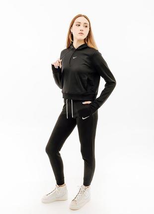 Женская худи nike one tf po hoodie lbr черный l (7dfb5210-010 l)5 фото