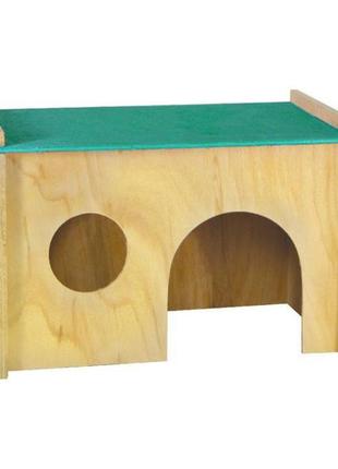 Дерев'яний будиночок для морської свинки (лорі), бірюзовий1 фото