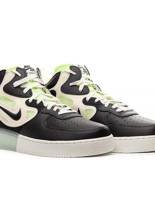 Nike air force 1 black and neon green clearance