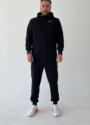 Чоловічий спортивний чорний костюм комлпетк under armour1 фото