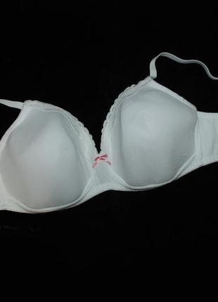 36e / 80f комфортный базовый хлопковый бюстгальтер без косточек marks & spencer