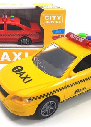 Машина "таксі" інерційна, озвучена, зі світлом, в кор., 2 коль...