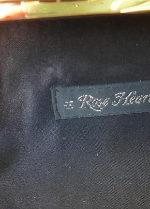 Стильний каркасний клатч кастет rose heart ❤5 фото