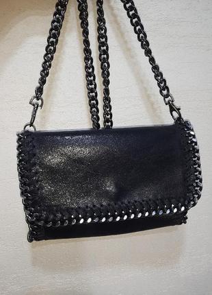 Genuine leather borse in pelle шкіряна сумка кросбоди ланцюга