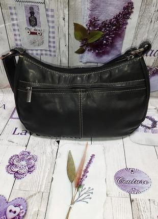 Шкіряна сумка багет genuine leather2 фото