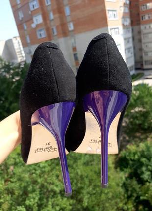 Respect літні туфлі на шпильці фіолетовою3 фото