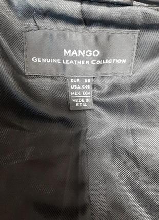 Mango genuine leather куртка-косуха з шкіри теляти6 фото