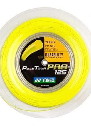 Бабина yonex poly tour pro flash yellow 200m 1.25mm ptp-200