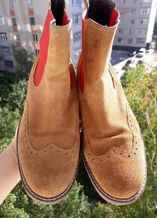 Belmondo замшеві черевики челсі броги оксфорди3 фото