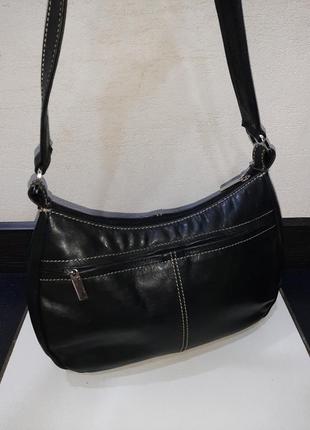 Genuine leather шкіряна сумка багет2 фото