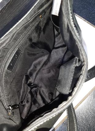 Genuine leather шкіряна сумка багет5 фото