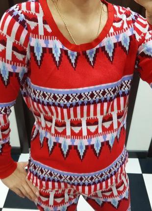 Оригінальна і стильна термо піжама червоного кольору від victoria3 фото