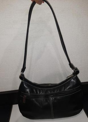 Genuine leather жіноча шкіряна сумка 👜багет2 фото