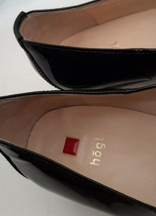 Hogl стильні лакові туфлі лофери6 фото