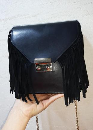 Шикарна сумка з бахромою genuine leather ♥