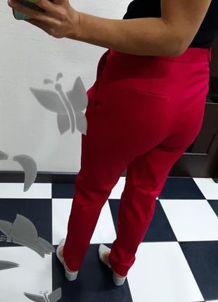 Оригінальні котонові штани hugo boss кольору фуксія4 фото