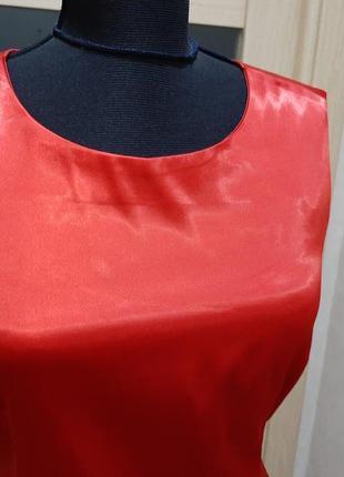 Червоне атласну сукню oodj2 фото