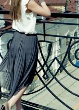 Zara шифонова спідниця плісе асиметрія2 фото