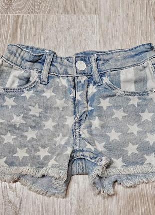 Дитячі шорти з зірками h&m,джинсові шорти для дівчинки,детские джинсовые шорты со звёздами h&m
