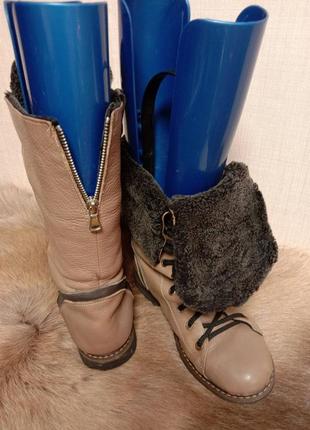 Зимові чобітки на шнурівці italia design lavorazione artigiana3 фото