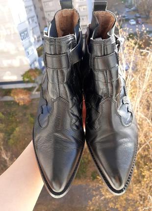 Шкіряні черевики ковбойські козаки3 фото