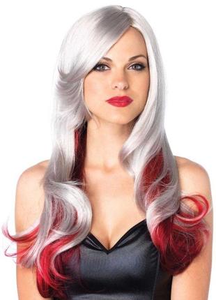 Leg avenue allure multi color wig grey/red