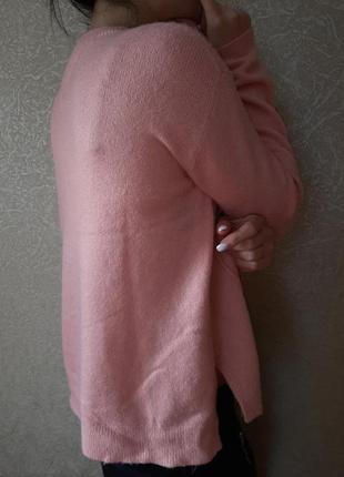 Рожевий джемпер з розрізами з боків tommy jeans5 фото