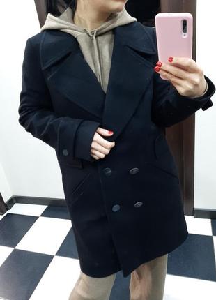 Massimo dutti шикарне двобортне пальто шерстяне2 фото