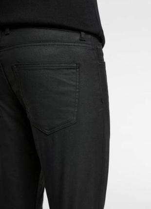 Zara, стильні джинси вощені2 фото