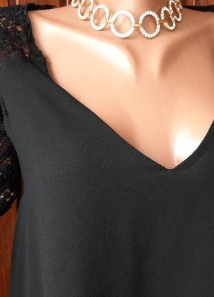 Zara шикарна блузка топ з мереживом2 фото
