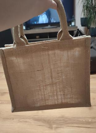 Невеличка нова натуральна сумка з джута3 фото