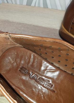 Shasel оригінальні шкіряні туфлі лофери з пензликами4 фото