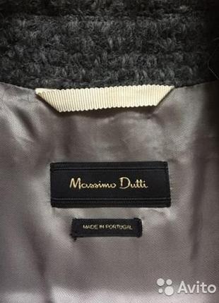 Massimo dutti сіре пальто з пряжею букле8 фото