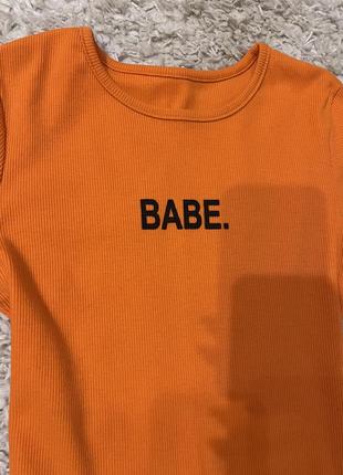 Женский оранжевый боди babe2 фото