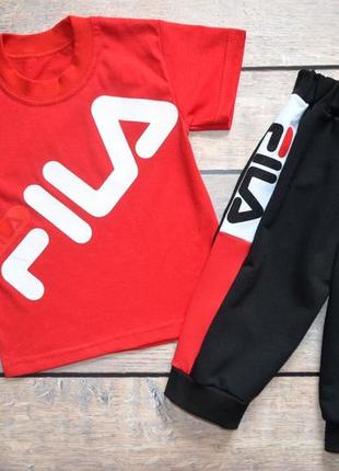 Крутий костюм з бриджами для хлопчиків "fila" філа (86-92, 92-98, 98-104, 104-110, 110-116, 116-122)