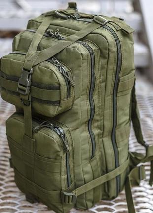 Тактический походный рюкзак, 25л, тактический походный военный рюкзак. цвет: хаки5 фото