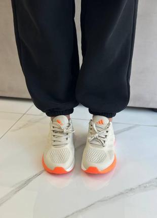 Кроссовки adidas cloudfoom beige orange6 фото