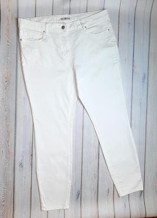 💥1+1=3 фирменные белые зауженные джинсы стрейч скинни tu, размер 56 - 58